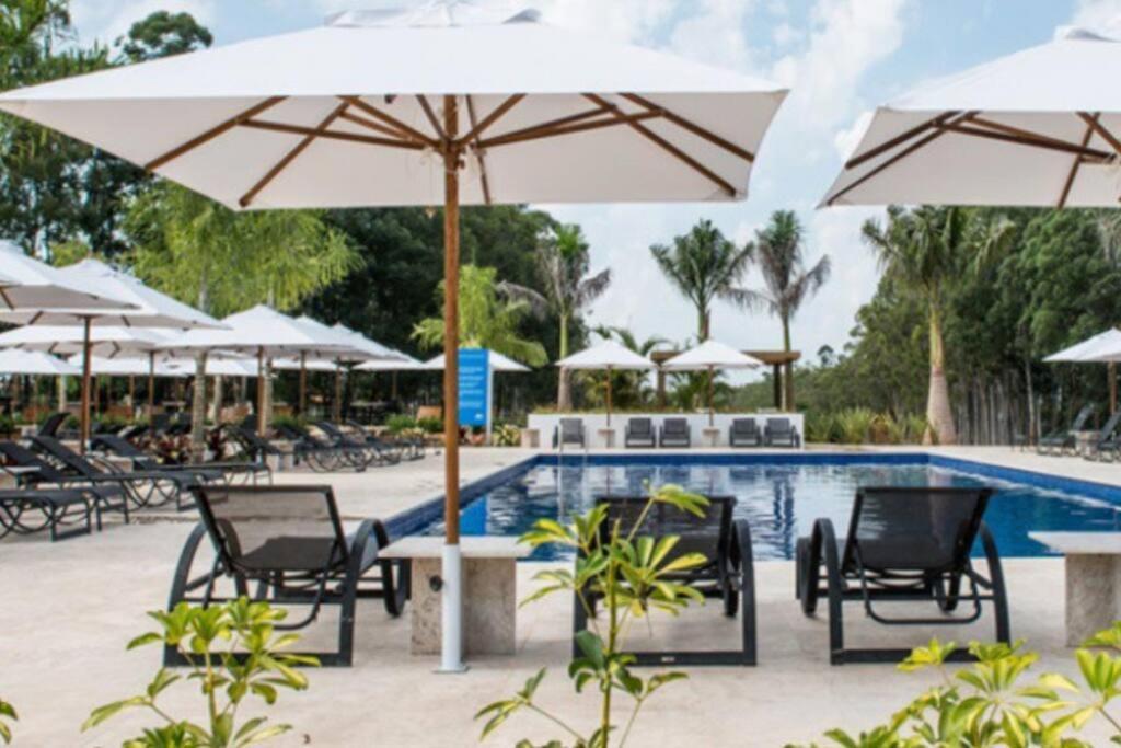 Resort&Lazer Piscinas, Beach Tenis, Bike, Golfe, Pesca, Ar, Wifi Fibra, Tv A Cabo E Lareira Águas de Santa Barbara Extérieur photo