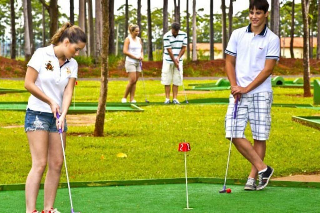 Resort&Lazer Piscinas, Beach Tenis, Bike, Golfe, Pesca, Ar, Wifi Fibra, Tv A Cabo E Lareira Águas de Santa Barbara Extérieur photo
